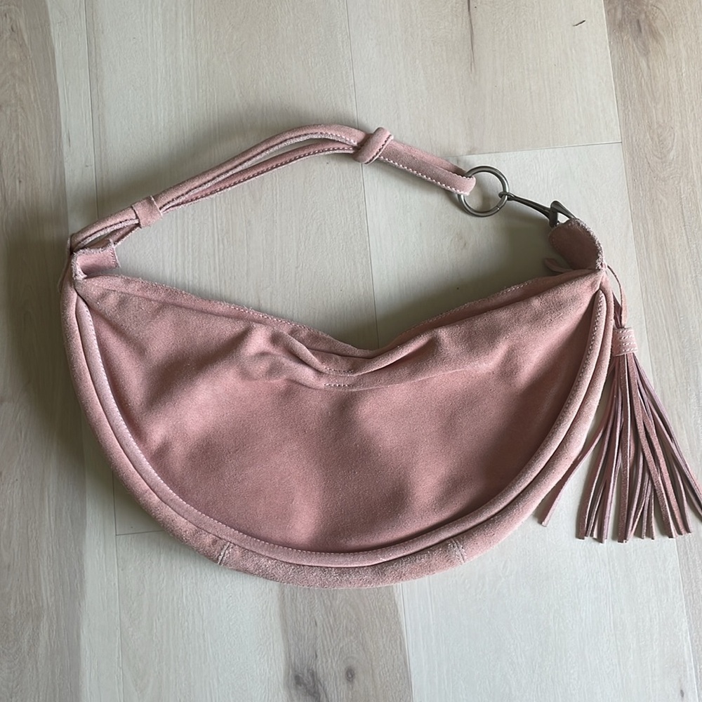 Vintage Fossil Y2k suede hobo bag with tassel - Picture 3 of 13